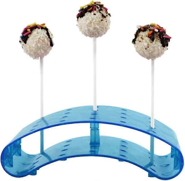 Lollipop Holder til Op Til 20 Cakepops, Transparent Display Base Hylde Blue