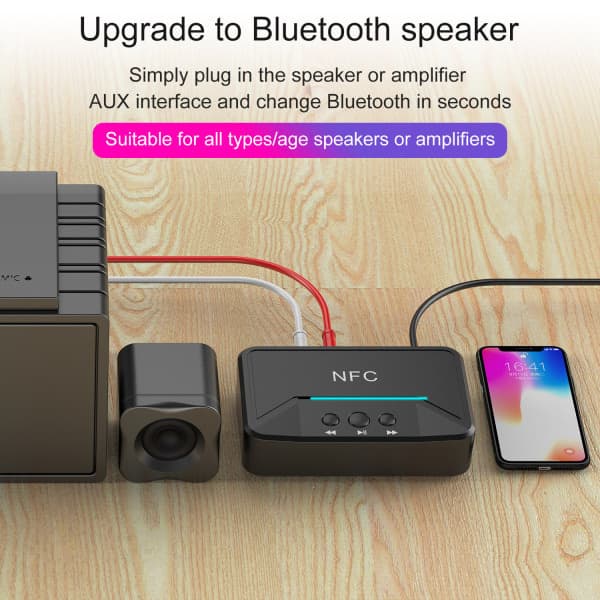 NFC5.0 Bluetooth-vastaanotin 3,5 mm Bluetooth-audiovastaanotin vanha com
