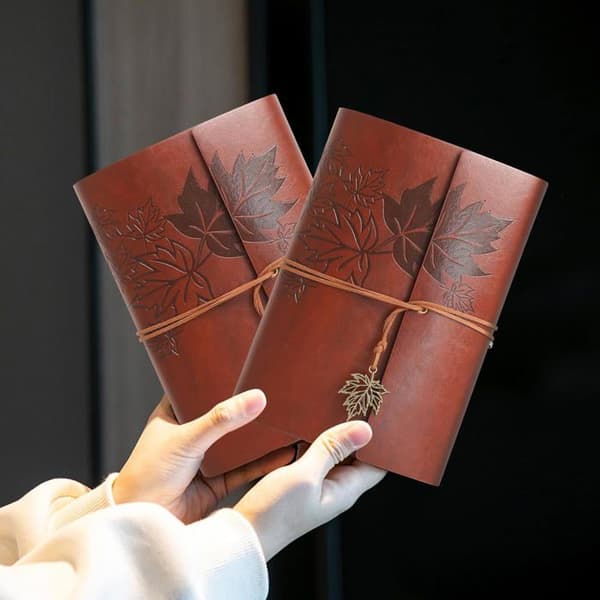 A6 PU læder notesbog, vintage rejsedagbog, løsbladet notesbog med elegant design, ideel gave