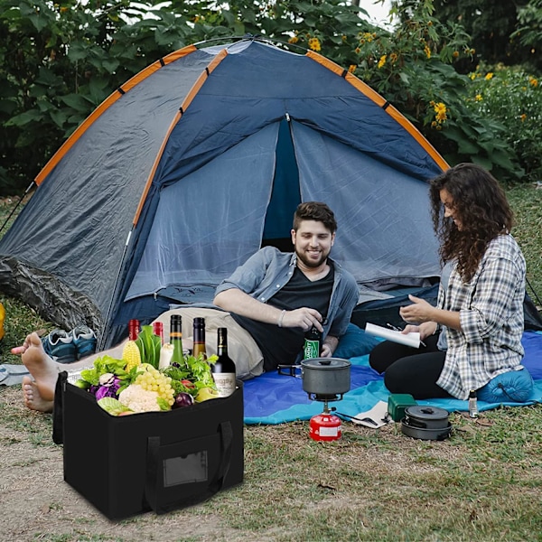 Mjuk kylväska, 40L stor kylväska, matvarukassar, picknickväska, termisk matleveransväska, isolerad väska, kylväska