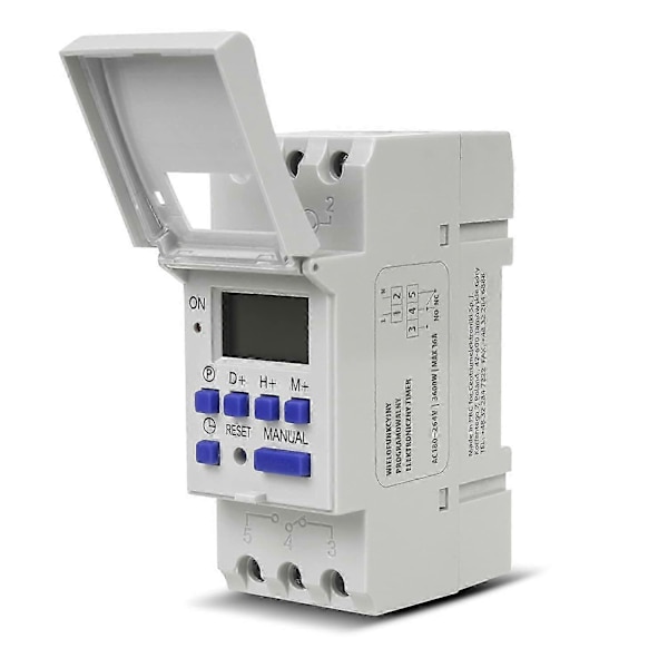 För GreenBlue GB104 DIN-skena Panel 16A Digital Timer Max 240 Program