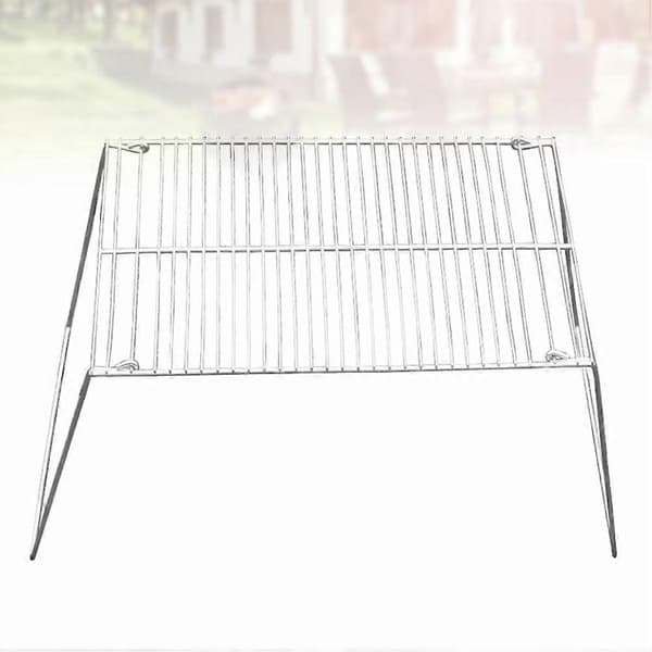 BBQ-stativ i rustfrit stål, mini sammenklappelig grill, enkelt grillstativ, udendørs grill (størrelse 2)