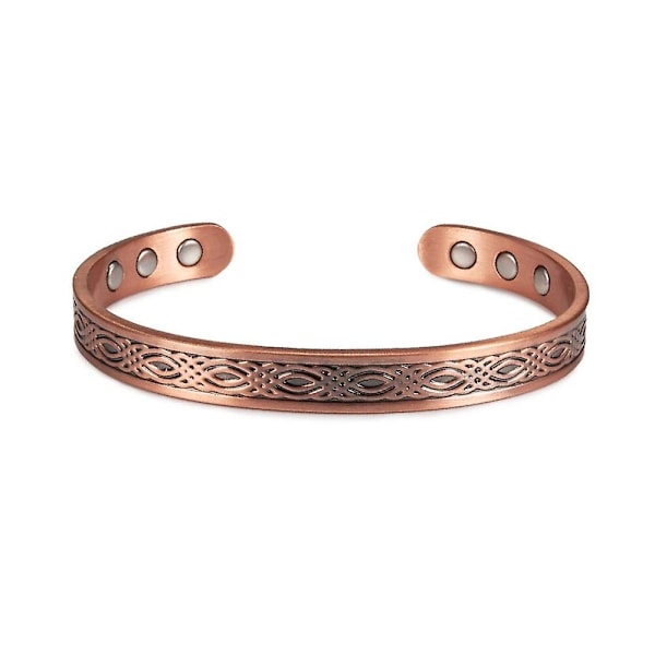 Rent Kobber Magnetisk Armbånd Fordele 8,3 mm Justerbar Manchet Kobber Magnetisk Armbånd Lindring af Gigt Smerter Energi Armbånd Mænd CB061