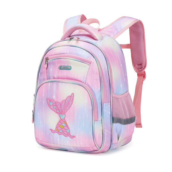 Koululaukut teini-ikäisille tytöille ja pojille, sarjakuvaprintti, vedenpitävä anime-reppu pink3