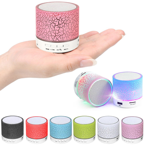 Högtalare - Bluetooth med LED - Bärbar & Mini pink