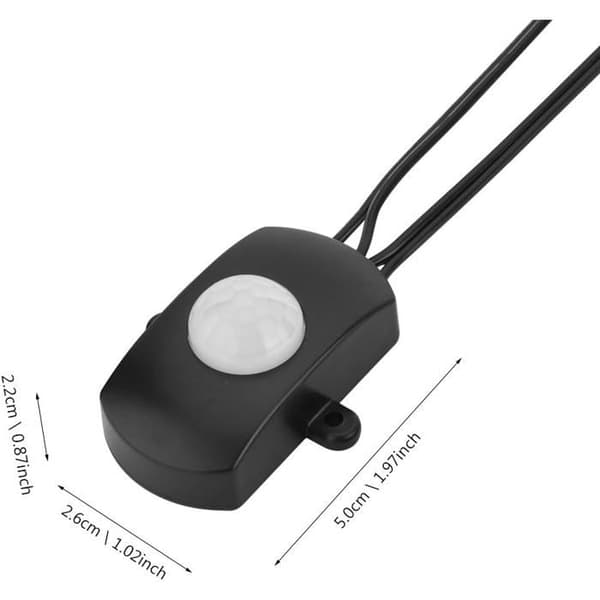 Mini PIR-rörelsesensorbrytare, idealisk för DIY LED-belysning, USB-gränssnitt