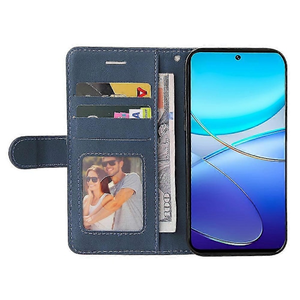Nahkakotelo vivo V40 SE 5G/ Y200e 5G -kotelolle Lompakko Väri Liitos Puhelinkuori Blue