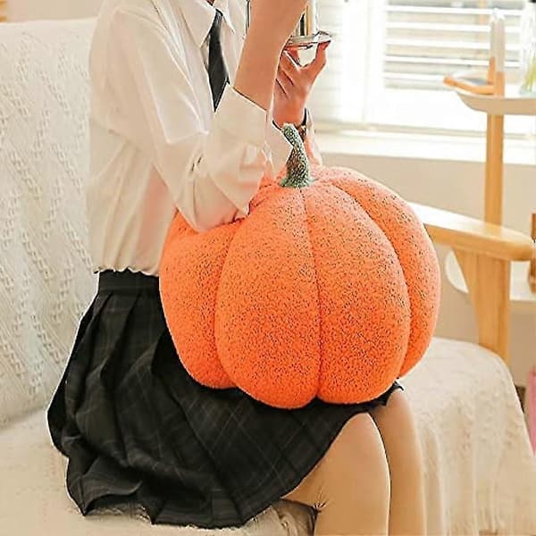 Halloween Græskar Pude Efterårs Græskar Plyslegetøj -Sy 30CM