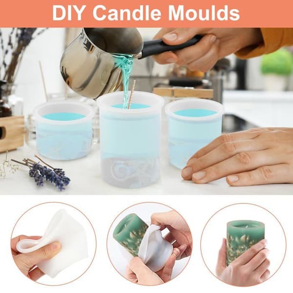 DIY Silikone Lysform Dele, 3 Størrelser Epoxyharpiksform