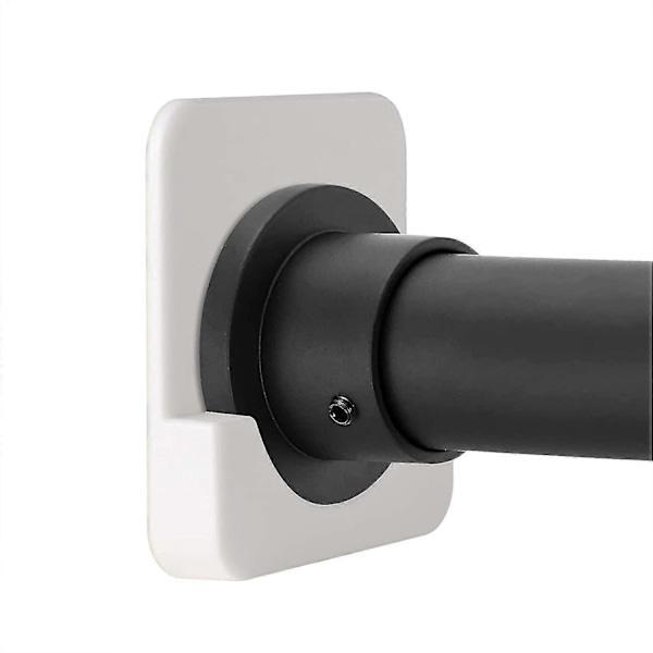 2 Pak Adhesive Bruseforhængsstang Spændingsholder - Ingen Boring Nødvendig Black