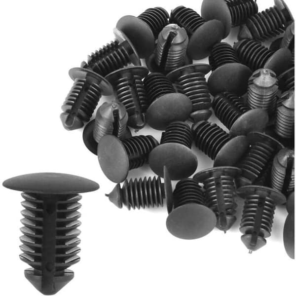 40 stk. 10 mm huldiameter plastbolte nitter clips befæstelseselementer sorte til bil