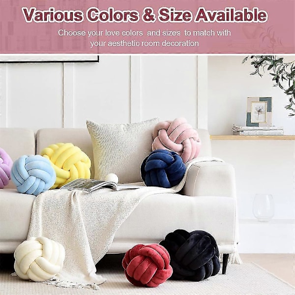 Plysj Knute Ballpute for Hjemmedekorasjon - Pyntepute for Sofa, Bil og Kontorinnredning Khaki 20CM