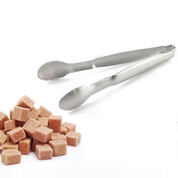 Isklemmer, serveringstænger, 2 stk. rustfrit stål til is, sukker, snacks