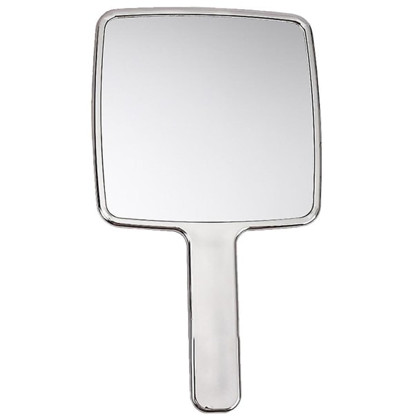 Handspegel med bekvämt handtag för män och kvinnor - bärbar handspegel för frisyrer för att klippa håret på baksidan av huvudet 12.8*22.7cm