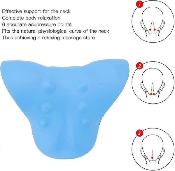 Cervical Spine Massasjepute U-formet pute Blue