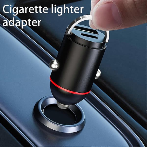 1 sæt 100W Universal Biloplader Snap Trækring Dobbelt USB Biloplader Stik Biltilbehør D