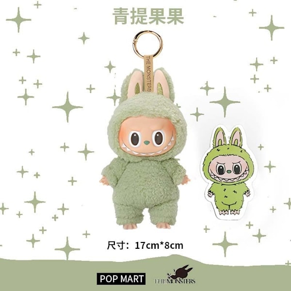 Högkvalitativ POP MART LABUBU 1.0/2.0/3.0 Monster Spännande Macaron Plyschdocka Leksak Blind Box Qing ti Guo Guo