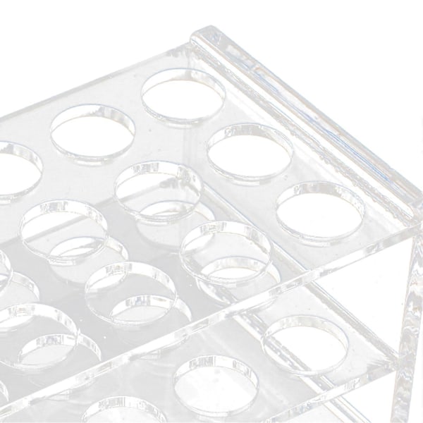 Akryl provrörsställ för 17mm rör 18 hål Transparent centrifugrörställ för 10ml 15ml rör