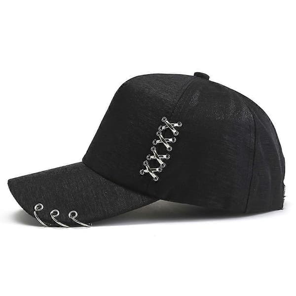 Klassisk pustende baseballcaps Svetteabsorberende justerbar beltering Baseballcaps med ringer Pink