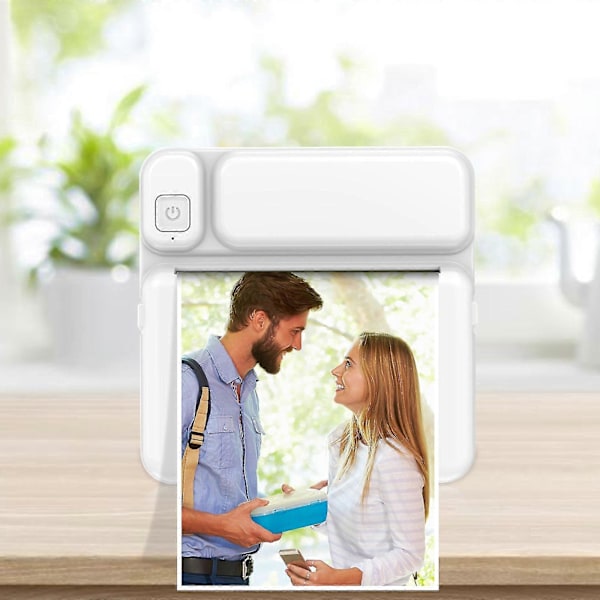 Termiska Portabla Bluetooth-skrivare 57mm Mini Trådlösa POS Termiska Bildfotoskrivare För Android IOS Mobiltelefon FLYE1984 Blue Free Size