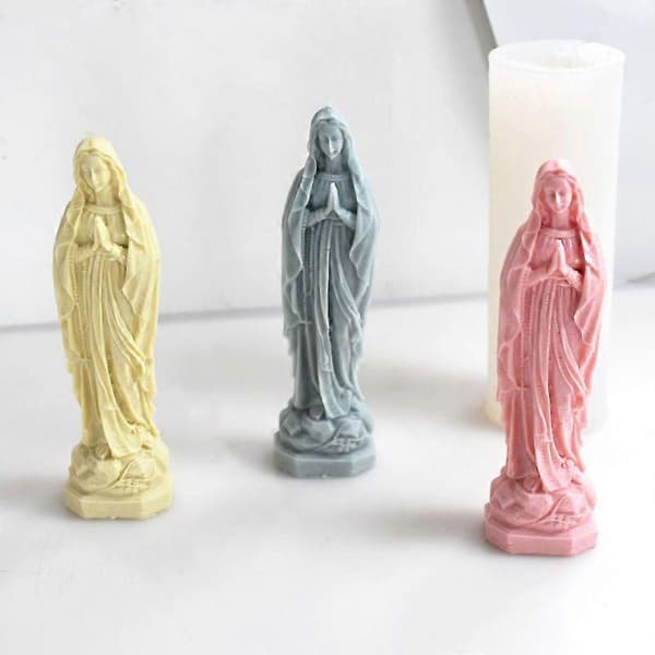 Jomfru Maria Lys Silikoneform 3D Form til Sæbe, Bruges til DIY Håndlavet Form