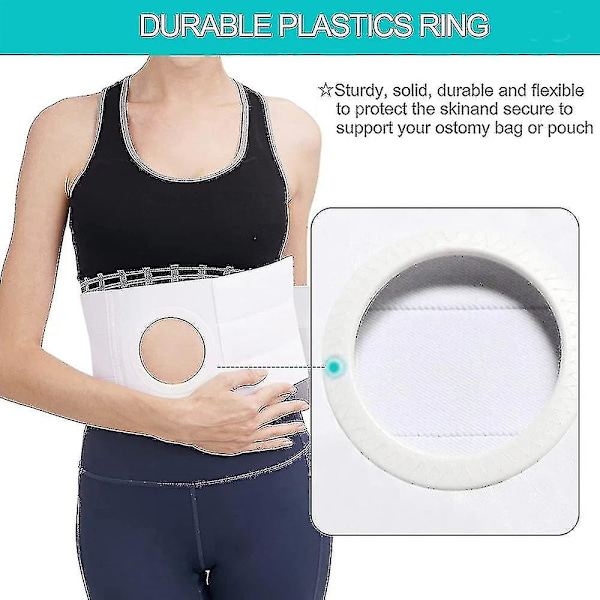 Hernie Bælte, Stomi Støtte Ostomi Hernie Bælte Til Kolostomipose Abdominal Binder Nedre Talje Støtte Bælte Bindende Støtte White XL
