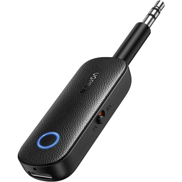 Wireless Aux Bluetooth Adapter 3.5mm, Bluetooth 5.0, Long Battery Life, Dual Connection for TV, Home Stereo, Airplane, Gym, Speakers, Car and More