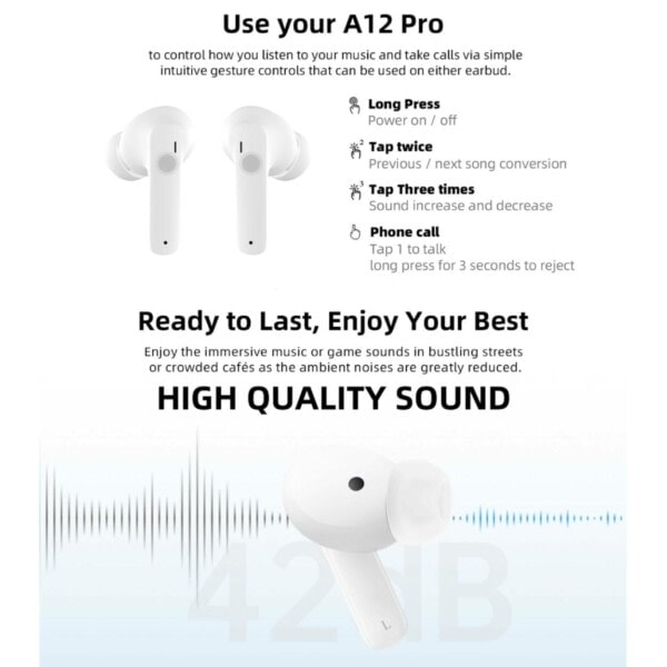 Aidot langattomat Pro TWS Bluetooth Stereo In-Ear -kuulokkeet USB-C Pinkki