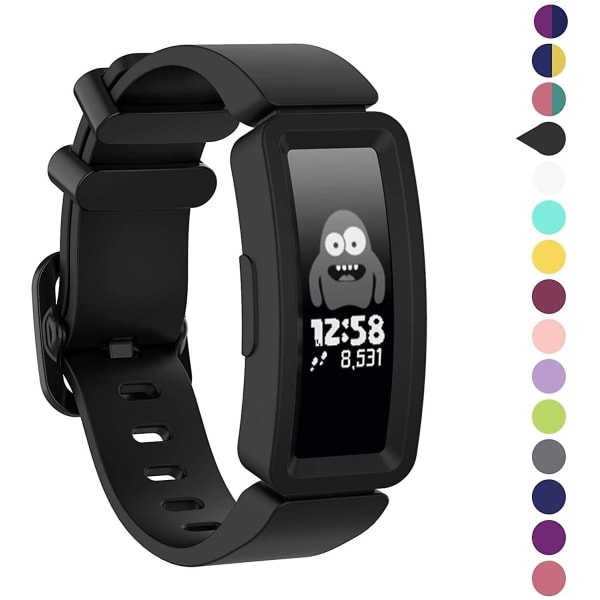 3 bands kompatibel med Fitbit Ace 2 sort black