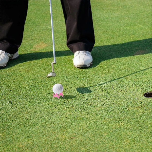 Golfpeggar i plast för hemmasimulator, golfpeggar för utomhus- och inomhusbruk, simulatorövning, träningsmatta, golfpeggar-ZZY Pink