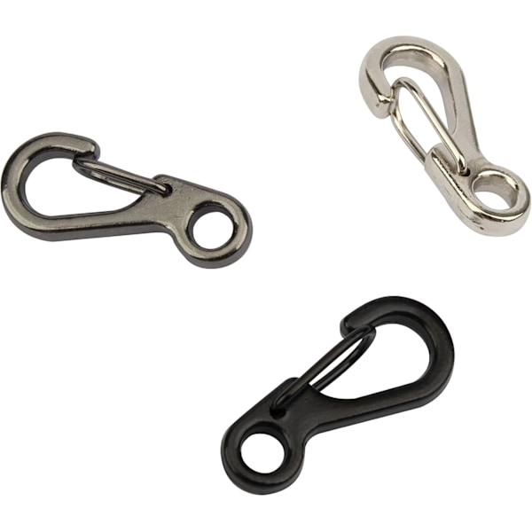 2,5 cm Mini Karabinkrok, Aluminium Nøkkelring Klips Snap Hook Små Karabinkroker for Nøkler, Ryggsekk, Fiske, Camping, Utendørs Gray