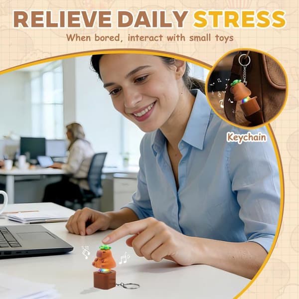 Kapivar Lyd- og Lysnøglering - 1 stk, Sensorisk Anti-Stress - Koncentration og Lindring