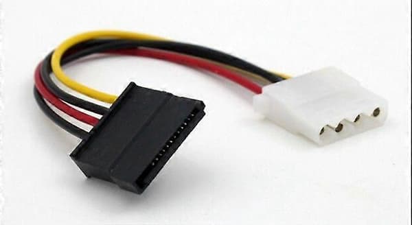 SHAO Seriell optisk enhet hårddisk SATA strömkabel till D-typ 4-stifts SATA till IDE datorchassi intern adapterkabel 4-pack