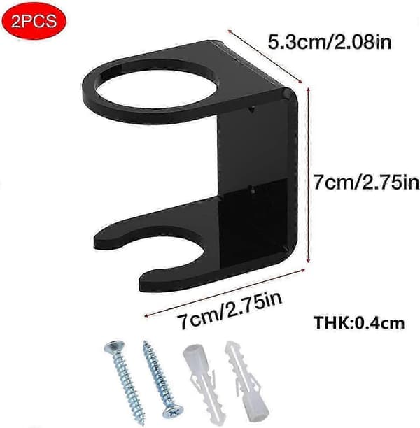 Akryl Vægmonteret Bat Rack - Anti-Rust Displayholder til Baseballbats