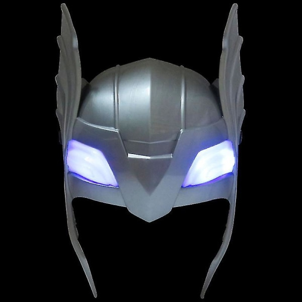 LED Lys Afslørende Lyd Thor Hammer Maske Børnelegetøj Bevægelig Dukke F