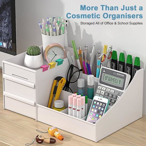 Makeup Organizer Opbevaring, Multifunktionel Makeup Organizer, Makeup Organizer med Skuffer