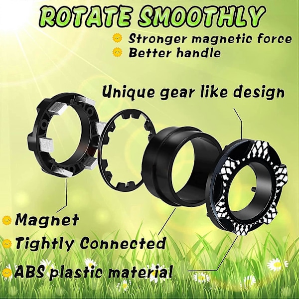 3 st Fidget Ring Leksaker, Färgglada Fidget Ring Leksaker, Perfekt för Att Lindra Ångest, för Pojkar/Flickor/Vuxna (3PC-Svart)
