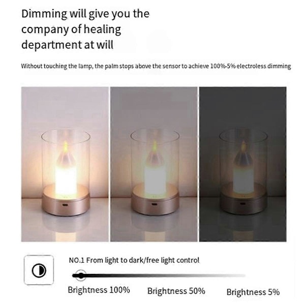 USB Ljuslykta Uppladdningsbar Flamfri Elektrisk LED Ljus Dansande Rörliga Ljus Heminredning