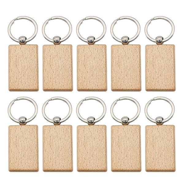 10 st blank trä nyckelring nyckelring i trä nyckelring nyckelbrickor personligt eller presenthantverk