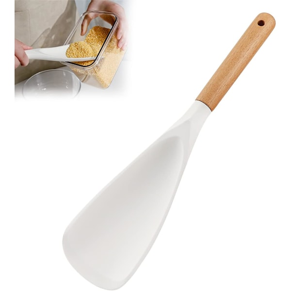 Silicone Rice Paddle Rice Spoon Nonstick Rice Spatula Cooking Utensil for Sushi Rice Mashed Potato, 11.4" x 2.8"