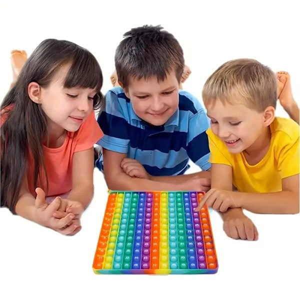 12x12 Multiplikations-Bubbel-Fidget-Leksak för Barn - Pedagogisk Matta Pop-Leksak