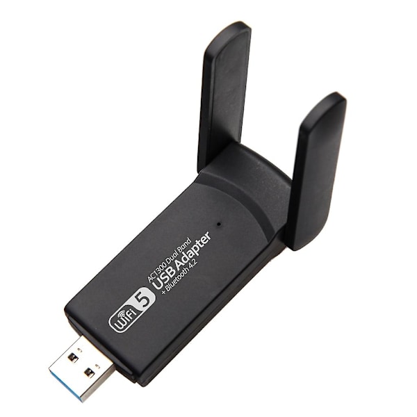 1300 Mbps Trådlös USB WiFi-adapter, USB 3.0 Wifi-dongel PC-nätverksadapter