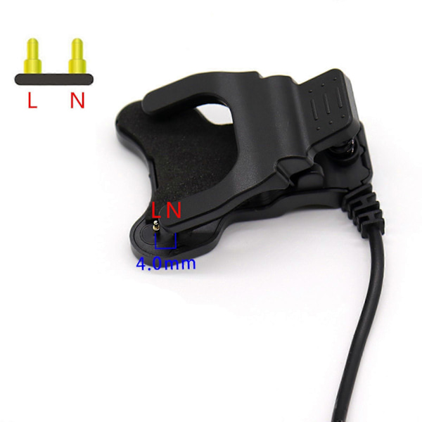 för Smart Watch Laddare Universal USB 5V Laddningskabel Laddningsklämma för TW64 2P C3 4MM outside