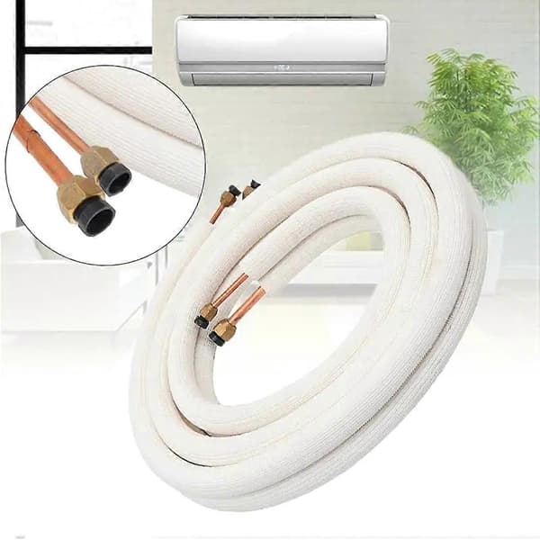 4m Isolerat Kopparrör 1/4'' 3/8'' Luftkonditioneringsrör Kopplingar Par Spolrör Delad Linje Trådsats Luftkonditionering