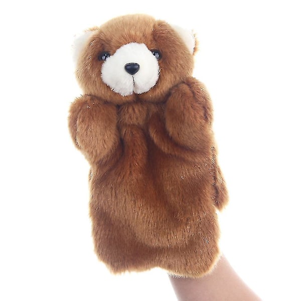 Hånddukke Plysj Dyreleke Fantasifull Fortellerleke Barnegave[HS] Brown Bear