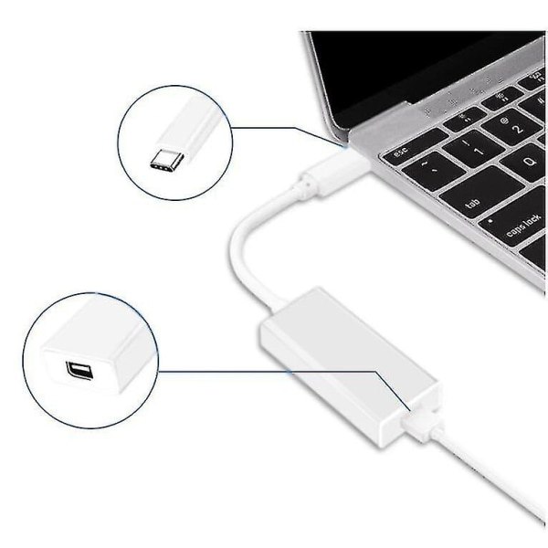 1x Thunderbolt 3 til Thunderbolt 2 Adapter Type C Kabel USB til Macbook Air Pro
