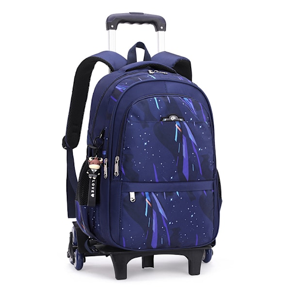 Dinosaur Astronaut Skolesekk med Hjul, Barnesekk for Gutter og Jenter F