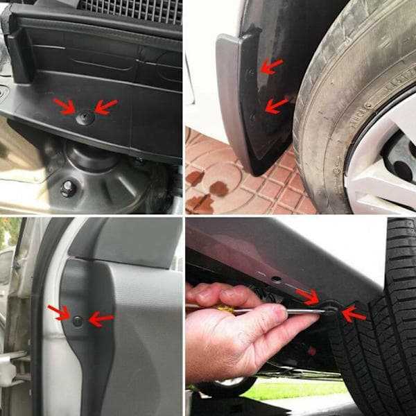 190 st blandade plastfästen nitar fästklämmor 6 storlekar för dörrpanel stänkskydd foder stötfångare