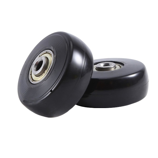 50X22mm Sæt med 2 Bagage Kuffert Udskiftningshjul, PU Drejelige Hjul Kulstofstål Lejer