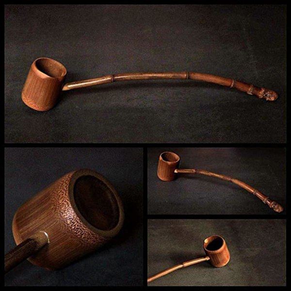 Bambus Langt Håndtak Vannøse Badeøse for Hjem Hage Teseremoni Baderom Badstue, 5 x 7 x 38cm